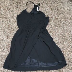 Lush Black Backless Dress